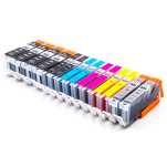 14 X TUSZ do CANON PGI550XL CLI551XL black pigment / black / cyan / magenta / yellow / grey zamiennik - 3