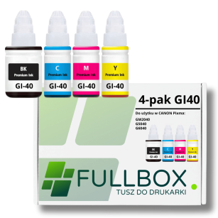 FULLBOX 4-pak Tusz do CANON GI40BK GI40C GI40M GI40Y