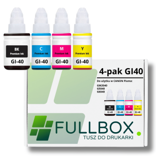 FULLBOX 4-pak TUSZ do CANON GI40BK GI40C GI40M GI40Y