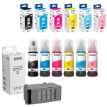 Epson oryginalny tusz 107 T09B + oryginalny pojemnik na zużyty tusz C12C934591 6-pak - 3