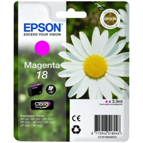 Epson oryginalny tusz 18 T1803 C13T18034012 magenta