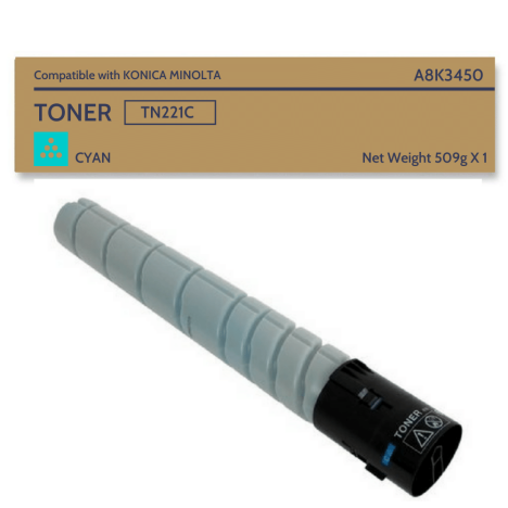 Toner do KONICA MINOLTA Bizhub C227 C287 TN221C A8K3450 Cyan