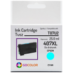 Tusz do EPSON 407XL T07U2 C13T07U240 WorkForce Pro WF4745DTWF cyan Zamiennik 25.0ml - 2