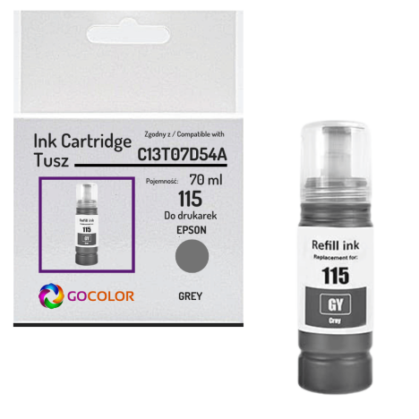 Tusz do EPSON 115 T07D5 C13T07D54A EcoTank L8160 L8180 70.0ml grey zamiennik