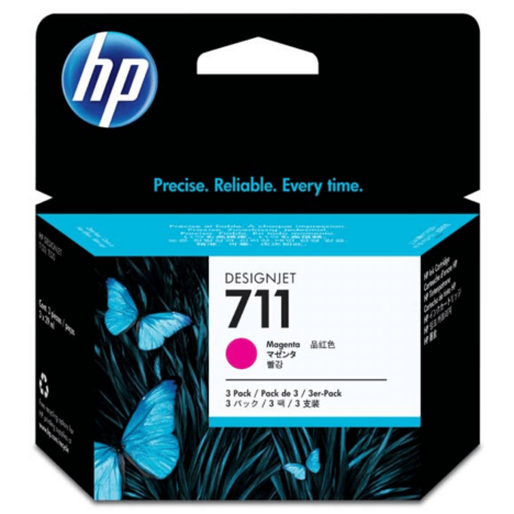 HP oryginalny Tusz CZ135A 711 magenta 3 sztuki