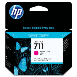 HP oryginalny Tusz CZ135A 711 magenta 3 sztuki
