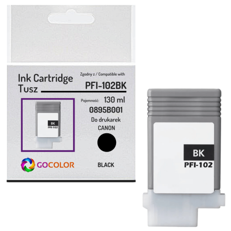 Tusz do CANON PFI102BK imagePROGRAF IPF500 IPF600 black zamiennik