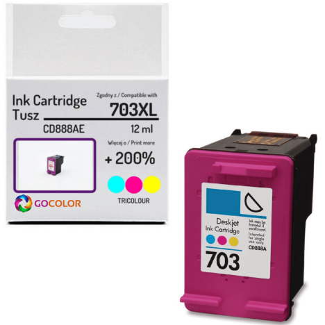 Tusz do HP CD888AE 703XL Kolorowy Zamiennik