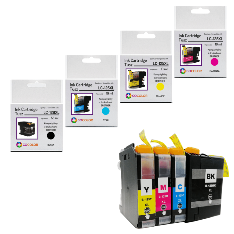 4 X Tusz do BROTHER LC129XL LC125XL zamiennik