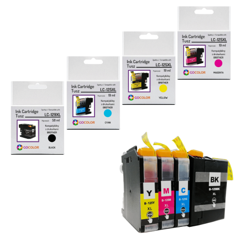 4 X TUSZ do BROTHER LC129XL LC125XL zamiennik