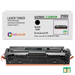 Toner do HP W2190X 219X Color LaserJet Pro MFP 3302 PRO 3202 3,2K black Z CHIPEM