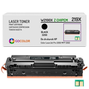 Toner do HP W2190X 219X Color LaserJet Pro MFP 3302 PRO 3202 3,2K black Z CHIPEM