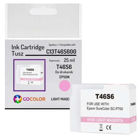 Tusz do EPSON T46S6 C13T46S600 SureColor SC-P700 25.0ml light vivid magenta zamiennik