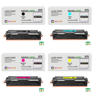 4-pak Toner do CANON 075 i-SENSYS LBP-646Cdw LBP-647Cdw CMYK Zamiennik 1.4K/3x1.3K Z CHIPEM