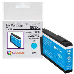 Tusz do HP 3JA27AE 963XL Cyan Zamiennik CHIP anti-upgrade