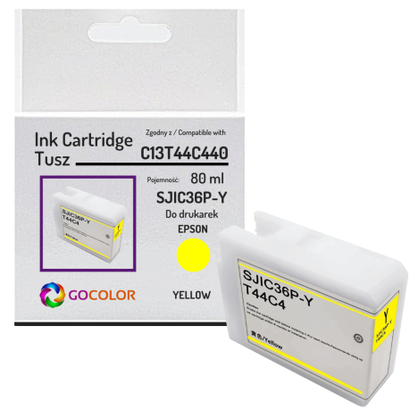 Tusz do EPSON SJIC36P-Y C13T44C440 ColorWorks C6000 C6500 80.0ml yellow zamiennik