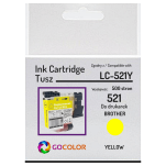 Tusz do BROTHER LC521Y DCP-J1310DW DCP-J1260W 0.5K yellow zamiennik - 2