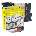 Tusz do BROTHER LC521Y DCP-J1310DW DCP-J1260W 0.5K yellow zamiennik - 3
