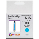 Tusz do EPSON T3472 34XL Cyan Zamiennik - 2