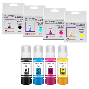 4 X TUSZ do CANON GI45BK GI55BK CMYK zamiennik