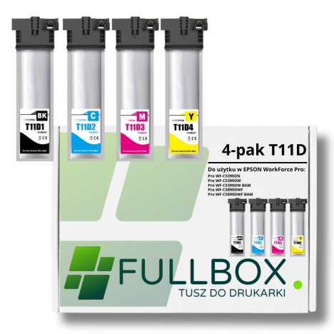 FULLBOX 4-pak TUSZ do EPSON T11D1 T11D2 T11D3 T11D4