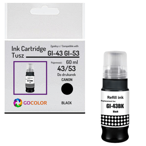 Tusz do CANON GI43BK GI53BK black zamiennik
