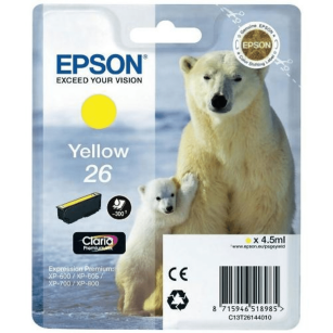 Epson oryginalny tusz 26 T2614 C13T26144012 yellow