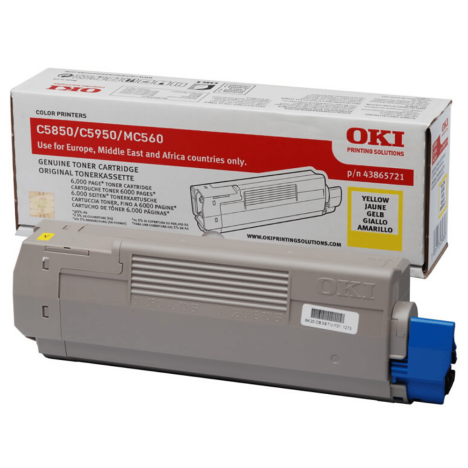 EOL OKI oryginalny toner C5850 C5950 MC560 n, dn, cdtn, mfp, 43865721 yellow