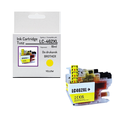 Tusz do BROTHER LC462XLY MFCJ2340 MFCJ3540 Yellow Zamiennik 19 ml