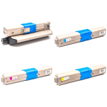 4 X TONER do OKI C332 MC363 dn, dnw, 46508712, 46508711, 46508710, 46508709, zamiennik - 3