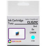 Tusz do CANON CLI521C 2934B001 Cyan 100 % nowy zamiennik - 2