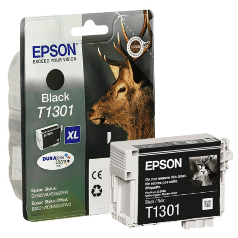 Epson oryginalny tusz T1301 C13T13014012 Epson Stylus Office BX320FW Workforce WF3010DW black 25.4ml