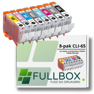 FULLBOX 8-pak TUSZ do CANON CLI65 PIXMA PRO-200