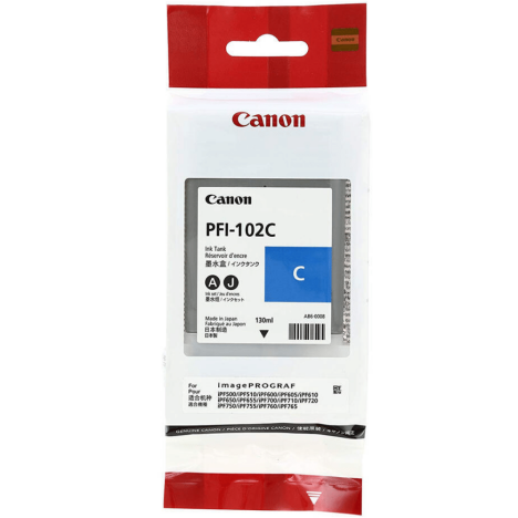 Canon oryginalny Tusz PFI102C cyan 130ml 0896B001