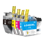 FULLBOX 4-pak tusz do BROTHER LC422XLBK LC422XLC LC422XLM LC422XLY - 2