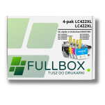 FULLBOX 4-pak TUSZ do BROTHER LC422XLBK LC422XLC LC422XLM LC422XLY - 3
