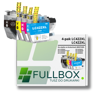 FULLBOX 4-pak TUSZ do BROTHER LC422XLBK LC422XLC LC422XLM LC422XLY