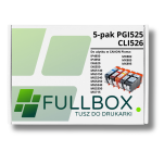 FULLBOX 5-pak TUSZ do CANON PGI525PGBK CLI526C CLI526M CLI526Y CLI526BK - 3