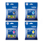 4-PAK Brother oryginalny Tusz LC552 MFC-J3660DW MFC-J3960DW CMYK - 2