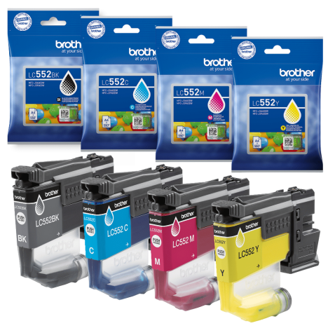 4-PAK Brother oryginalny Tusz LC552 MFC-J3660DW MFC-J3960DW CMYK