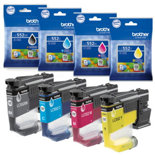 4-PAK Brother oryginalny Tusz LC552 MFC-J3660DW MFC-J3960DW CMYK