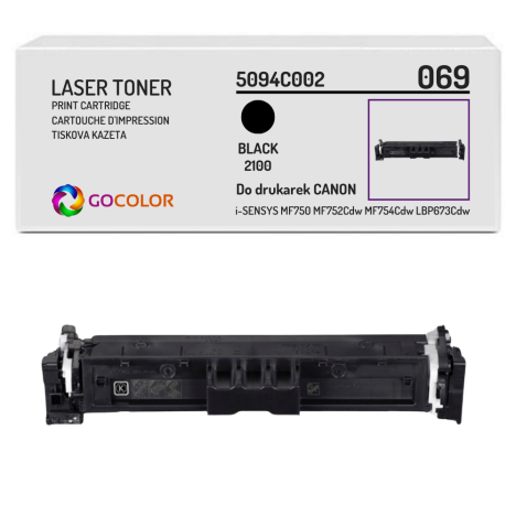 Toner do CANON 069BK 5094C002 iSENSYS MF750 MF752Cdw MF754Cdw LBP673Cdw black Zamiennik 2.1K
