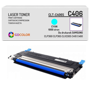 Toner do SAMSUNG CLP360 CLX3305 CLT-C406S Cyan Zamiennik