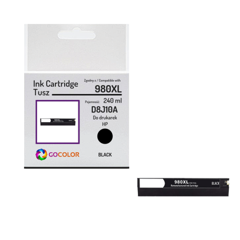 Tusz do HP D8J10A 980XL Black Zamiennik