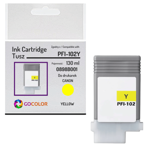 Tusz do CANON PFI102Y imagePROGRAF IPF500 IPF600 yellow zamiennik