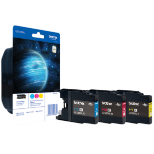 Brother oryginalny Tusz LC-1280XLRBWBP cyan/magenta/yellow high capacity 