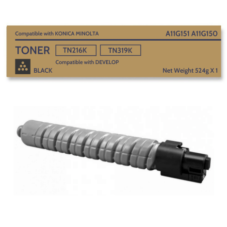 Toner do KONICA MINOLTA TN216K TN319K Black Bizhub C220/C280/C360 Develop Ineo +220