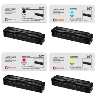 4-pak Toner do CANON 067 iSENSYS LBP631Cw LBP633Cdw MF651Cw CMYK Zamiennik 1.3K/3x1.2K