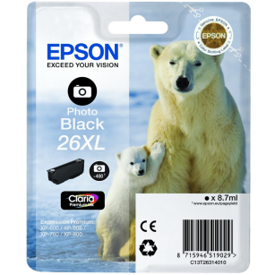 Epson oryginalny tusz 26XL T2631 C13T26314012 photo black
