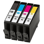 4 X TUSZ do HP 903XL CMYK Zamiennik CHIP anti-upgrade - 3